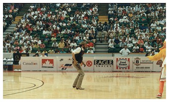 Performing at a Basketball game